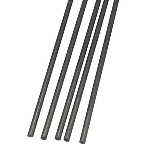 Image of 5pcs 2mm Diameter x 500mm Carbon Fiber Rods for RC Airplane Matte Pole