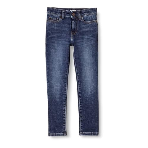 Image of Amazon Essentials Boys' Stretch Slim-Fit Jeans, Dark Wash, 9 Years Slim
