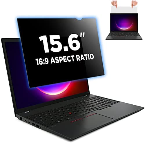Image of Tefeiyin Laptop Privacy Screen 15.6 Inch for 16:9 Aspect Ratio, Anti-Spy Privacy Filter & Anti Glare Blue Light Blocking Protector Shield - WxH: 13 9/16" x 7 5/8" (344mm x 194mm)