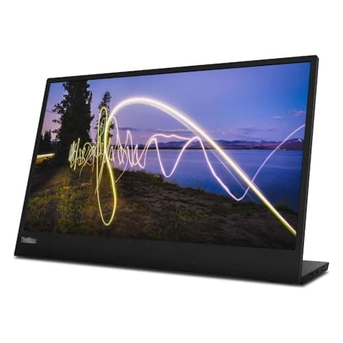 Image of Lenovo ThinkVision M15 15.6" Full HD WLED LCD Monitor - 16:9 - Raven Black