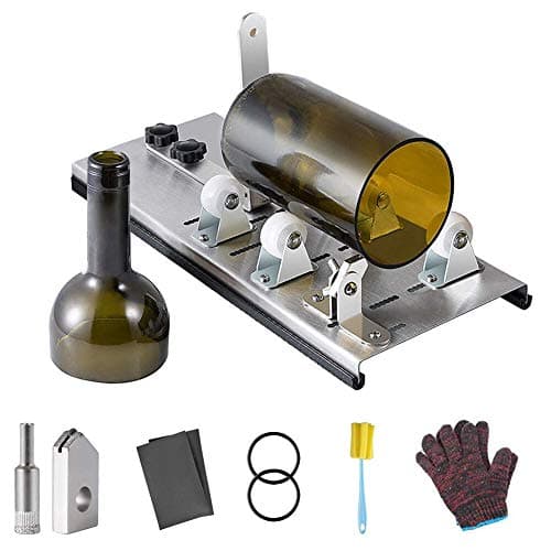 Image of Queta glass cutter bottle cutter for bottles stainless steel bottle cutter 5 adjustable wheel glass cutter for DIY bottles
