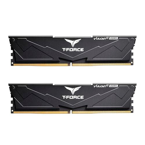 Image of TEAMGROUP T-Force Vulcan Alpha DDR5 Ram 32GB Kit (2x16GB) 6000MHz (PC5-48000) CL38 Desktop Memory Module Ram AMD Optimized Memory Black FLABD532G6000HC38JDC01