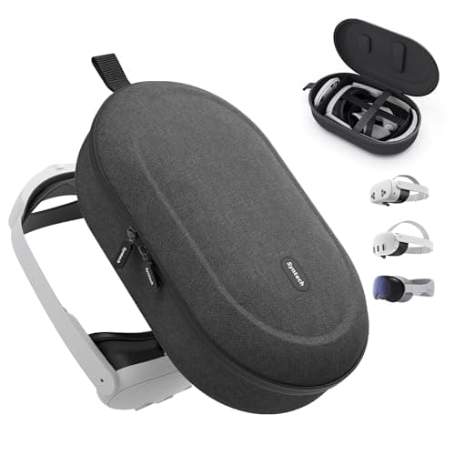 Image of Syntech Hard Carrying Case Compatible with Meta Quest 3S/Quest 3/Oculus Quest2/VP/Pico4, Accessories VR Gaming Headset with Elite Strap, Touch Controllers, Ultra-Sleek Design for Travel Storage,Black