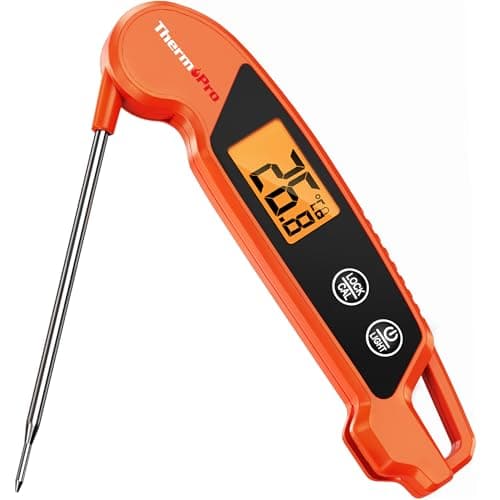 Image of ThermoPro TP603 Digital Meat Thermometers for Kitchen, IPX6 Waterproof Food Thermometer with Temperature Probe for Oven BBQ, Instant Read Cooking Thermometer with Backlit LCD for Sugar Jam Oil