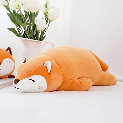Image of Maomoto Fox Plush Toys Pillow for Kids 45CM Animal Stuffed Plushies Super Soft Cute Fox Cuddly Hugging Pillow Cushion Stuff Dolls Birthday Xmas Gifts for Kids Room Decor