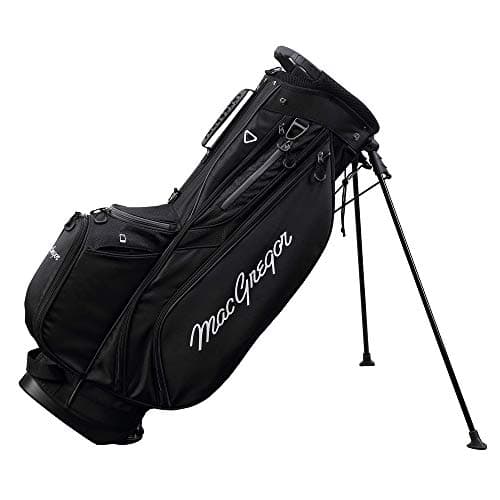 Image of MacGregor Golf Response Stand Bag with 9" 6 Way Divider Top, Black/Silver