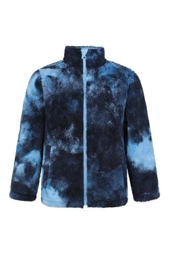 Image of Mountain Warehouse Rainbow Cosy Kids Fleece - Full Zip Warm Lightweight Childrens Sweater, Front Pockets, Girls & Boys - Best for Spring Summer & Outdoors Dark Blue Kids Size 11-12 Years