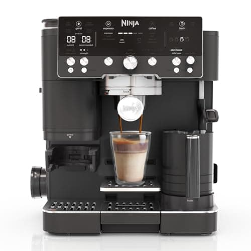 Image of Ninja Luxe Premier 3-in-1 Coffee Machine, Latte, Cappuccino, Cold Brew & Espresso Maker With Built in Bean Grinder & Milk Frother, Easy to Use, 4 Automated Froth Presets, Black ES601UKBK