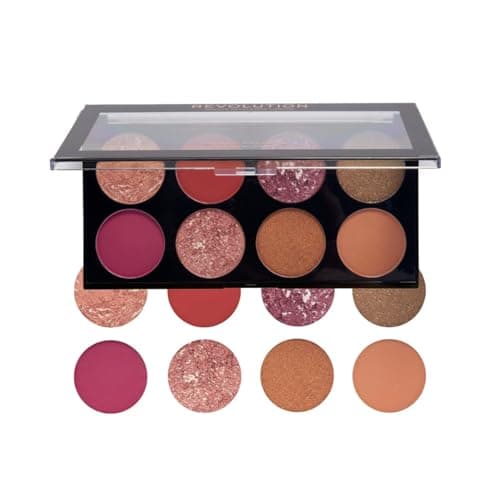 Image of Revolution Beauty London, Ultra, Blush Palette, Golden Soul, 8 Shades,12.8g