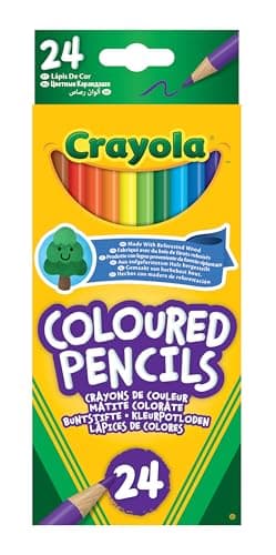 Image of CRAYOLA Colouring Pencils - Assorted Colours (Pack of 24) | A Must-Have for All Kids Arts & Crafts Sets | Ideal for Kids Aged 3+