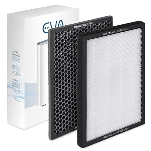 Image of EVA Alto four Air Purifier, Ultra Silent 17dB, True HEPA 99.97% Allergen, Smoke, Pet Dander, Dust, Pollen Removal, Active Carbon - 55m² Multi-Room Coverage (Long life filter set)