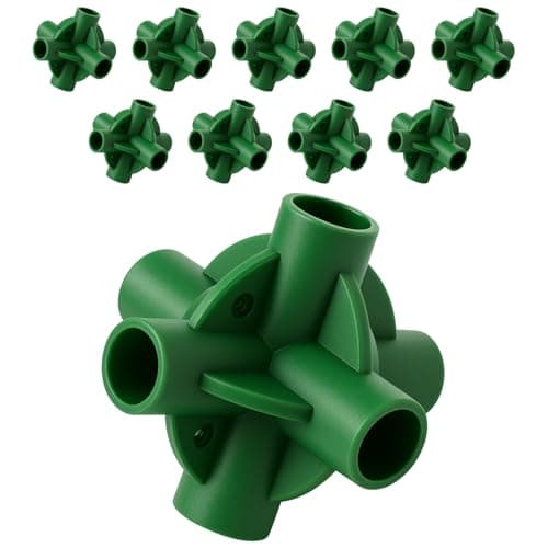Image of Flexible Cane Balls - Bamboo Cane Connectors for Fruit Cages Netting Frames [PACK OF 10] (10 Cane Balls)