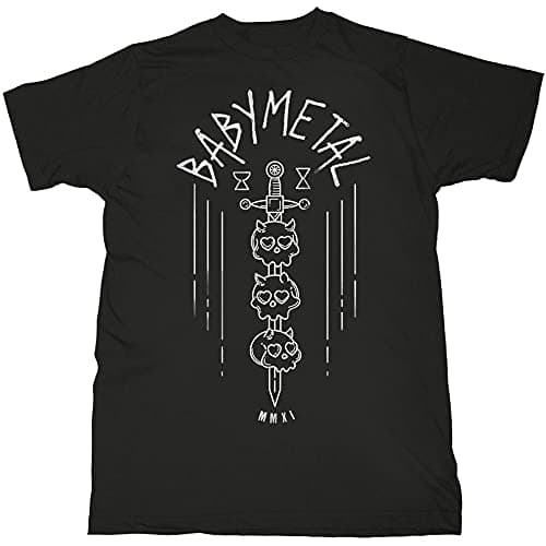 Image of Babymetal Skull Sword Official Tee T-Shirt Mens Unisex (XX-Large) Black