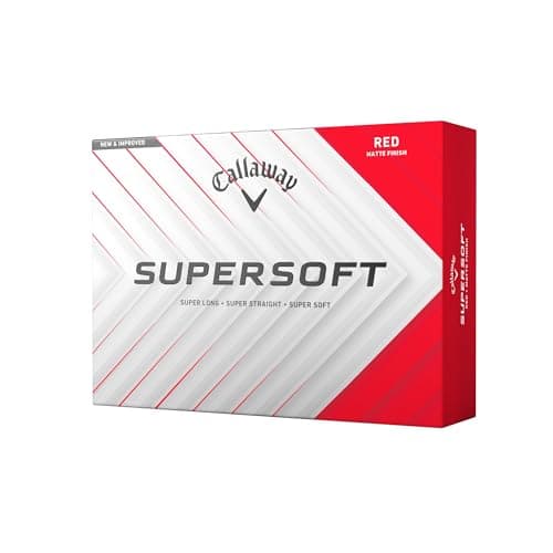 Image of Callaway Golf Supersoft Golf Ball 2025, Red