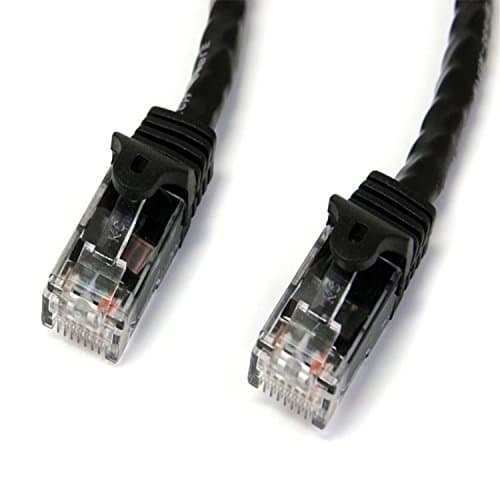 Image of StarTech.com 7m CAT6 Ethernet Cable - Black CAT 6 Gigabit Ethernet Wire -650MHz 100W PoE RJ45 UTP Network/Patch Cord Snagless w/Strain Relief Fluke Tested/Wiring is UL Certified/TIA (N6PATC7MBK)