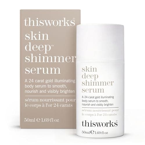 Image of This Works Skin Deep Shimmer Serum – Brightening & Smoothing Skin Treatment with Vitamin A & Antioxidants – Indulgent Hydration for a Radiant, Youthful Glow – 50ml