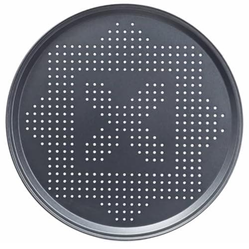 Image of Concept4u Non Stick Pizza Tray 30cm Pizza Pan Oven Round Crisper Chip Made with Goldflon Non Stick Coating Pizza pan - Hand WASH ONLY