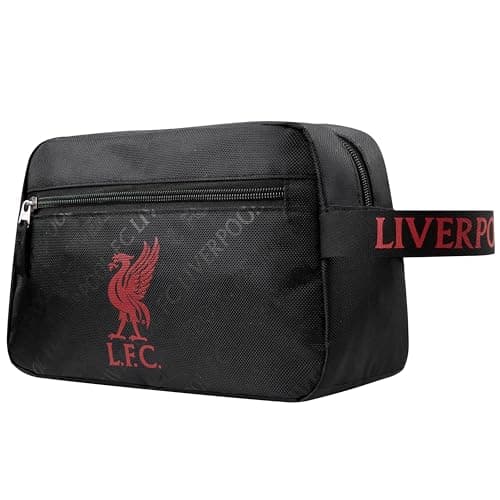 Image of Liverpool F.C. Toiletry Bags for Men, Hanging Travel Wash Bag with Zipped Pockets, Football Gifts for Kids Teens Adults