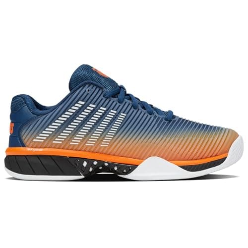 Image of K-Swiss Men's Hypercourt Express 2 Tennis Shoe, Blue Opal/Black/White, 8 UK