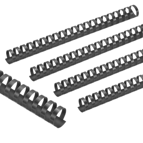 Image of PATIKIL 25mm (1") Plastic Binding Combs, 10 Pcs 21 Rings Comb Binding Spines 225 Sheet Capacity Letter Size for Binding Paper Sheets Notebook Calendar Picture Album, Black