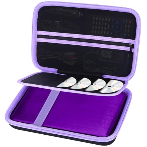 Image of Lebakort Hard Carry Case Compatible with YOTON 9.5" / YOOHOO 9.5" Portable DVD Player（Black+Purple）