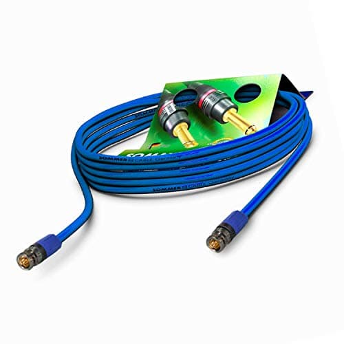 Image of SOMMER CABLE VTGX-1000-BL-BL 6G 3G SDI Video Patch Cable 4K UHD HD-SDI (HDTV) SC-Vector 0.8/3.7 1 x 0.80 mm² Blue BNC Connector NEUTRIK