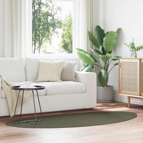 Image of GeenYuu Huarte Area Rug, Forest Green, 100 x 200 cm, Polyester, Flat Weave, Non-Slip, Washable, for Living Room, Bedroom, Hallway, Children's Room, Floor Protection, Decoration