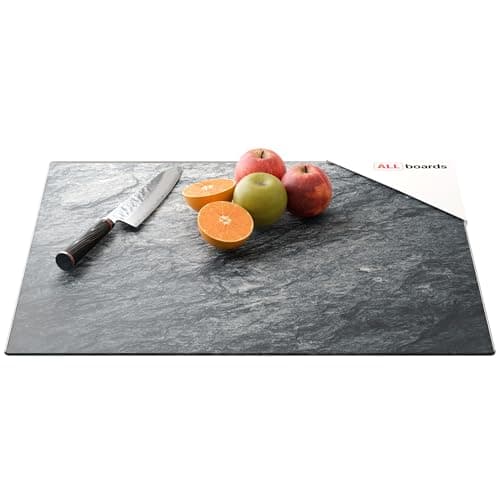 Image of ALLboards Glass Chopping Board GRANITE STONE ROCK FORMATION 60x52cm Cutting Board Splashback Worktop Saver for Kitchen Hob Protection Hot Cover Heat Resistant Multi-Glass Plate Dishes Pad Work Surface