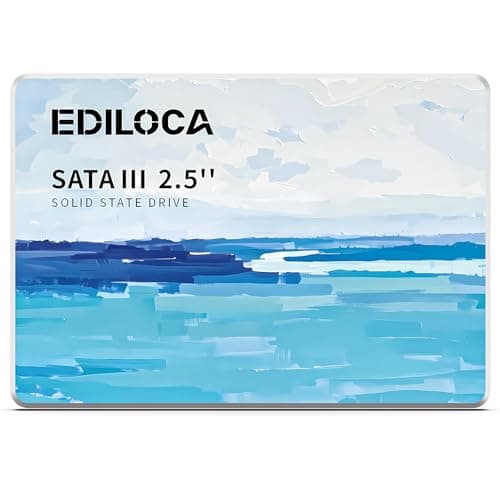 Image of Ediloca 240GB SSD Internal Solid State Drive, 2.5" SATA III 6Gb/s, Up to 400MB/s Read Speed, 3D NAND Flash, Shock Drop-Proof for PC/Laptop/Desktop/NAS, Compatible with Windows/Mac/Linux (ES580E)