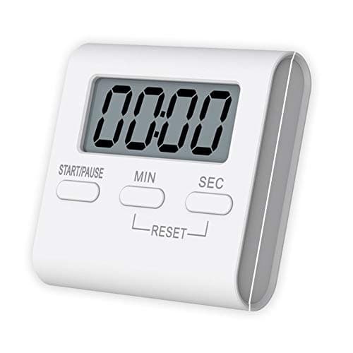 Image of Kitchen Timer, INRIGOROUS Digital Kitchen Timer Magnetic Countdown Stopwatch Timer With Loud Alarm, Big Digit, Back Stand, Hanging Hole for Cooking, Shower, Bathroom, Kids, Classroom