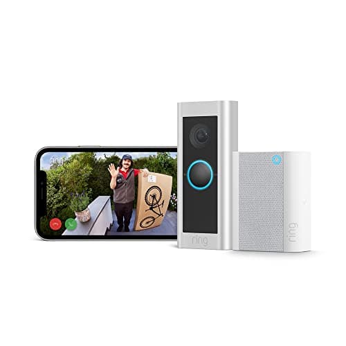 Image of Ring Video Doorbell Pro 2 + Ring Chime by Amazon | Doorbell Security Camera 1536p HD+, Head to Toe Video, 3D Motion Detection, Bird's Eye View, hardwired | 30-day free trial of Ring Protect