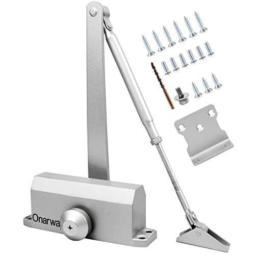 Image of Onarway Adjustable Automatic Size 2 Spring Hydraulic Door Closer/Closure for Residential Home Use for 25~45Kg Door Easy to Install, Including Parallel Bracket