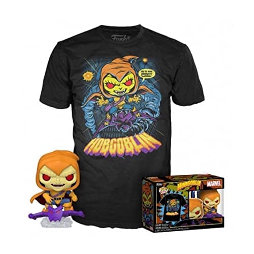 Image of Funko POP! & Tee: Animated Spider-Man - Hobgoblin - Glow In the Dark - Extra Large - (XL) - Marvel - T-Shirt - Clothes With Collectable Vinyl Figure - Gift Idea - Toys and Short Sleeve Top for Adults