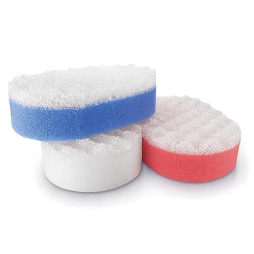 Image of Bath Massage Sponge for Adults - Exfoliating Body Shower Scrubber - Doubled Sided exfloating Massage Sponge- Family Pack of 3