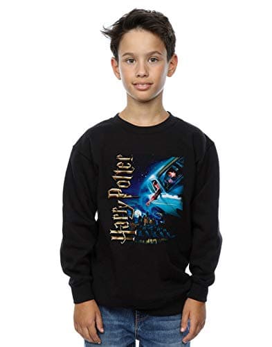 Image of Harry Potter Boys Smiles At Hogwarts Sweatshirt Black 7-8 Years