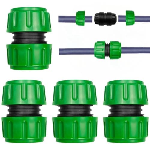 Image of Hose Repair Connector Extender, Garden Hose Repair Connector, Used to Connect 1/2-Inch Garden Hoses, Quickly Fix Extension Connectors, and Quickly Repair Damaged and Leaking Hoses (Green)