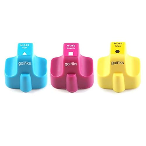 Image of Go Inks 1 C/M/Y Set of 3 Ink Cartridges to replace HP 363 C/M/Y (XL) Compatible/non-OEM for HP Photosmart Printers (3 Inks)