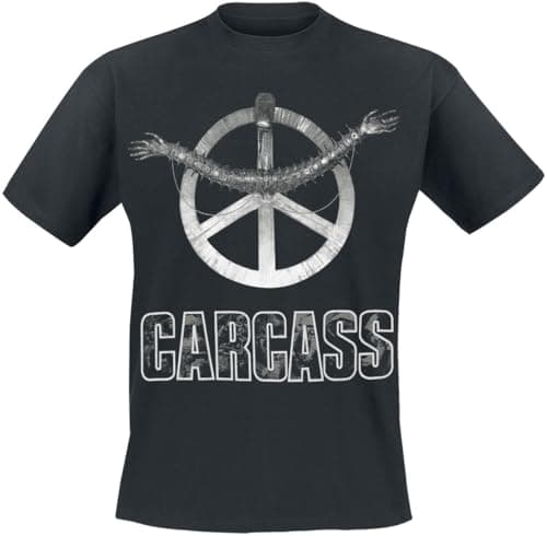 Image of RAZAMATAZ Carcass 'Heartwork' Black T-Shirt, Black, Medium