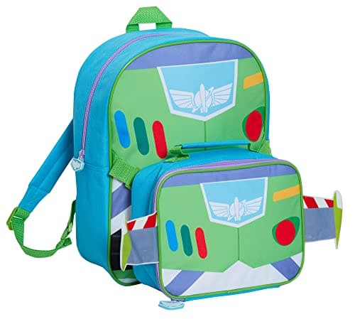 Image of Disney Buzz Lightyear Backpack With Lunch Bag Toy Story Space Ranger Matching 2 Piece School Bag Set