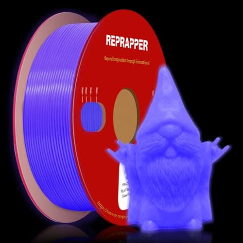 Image of RepRapper Glow in The Dark Purple PLA Filament 1.75mm – Phosphorescent 3D Printer Filament, High-Brightness Luminous PLA for FDM Printers & 3D Pens (1kg Spool)