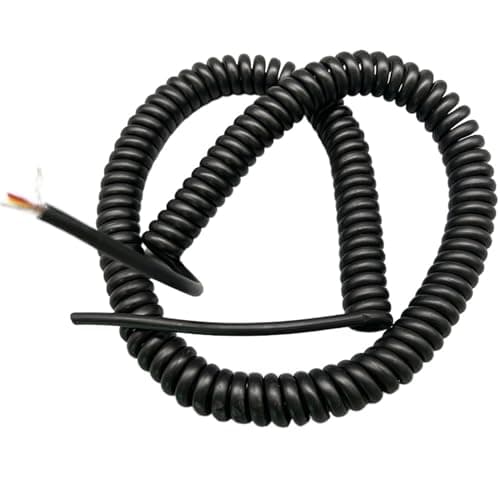 Image of Coiled Spiral 9 Core 0.15mm2 Shielded Power Cord Spiral Power Cable 26AWG OD 5mm Elasticity Signal Wire Stretch 1 Meter to 12 Meters Tension Wire(1 Meter)