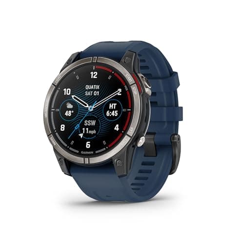 Image of Garmin quatix® 7 Pro Premium GPS Marine Smartwatch with AMOLED Display, LED Flashlight, Sailing and Water Sports Activities, Fish Prediction, and Trawling Motor Control