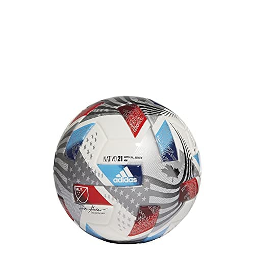 Image of adidas Unisex-Adult MLS Mini Soccer Ball, White, 1