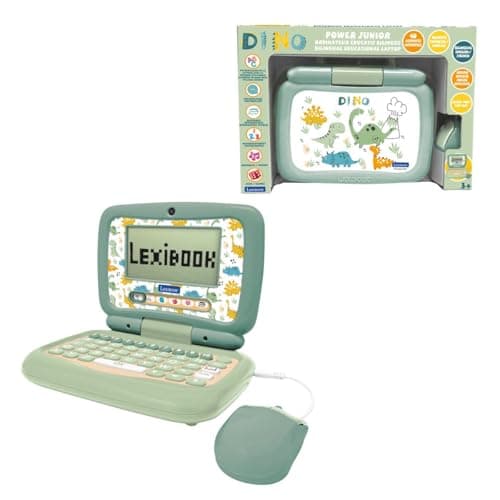 Image of Lexibook, Bilingual Educational Laptop ENGLISH/FRENCH Dinosaur, 40 Educational Activities, JC398DINOi1LXB