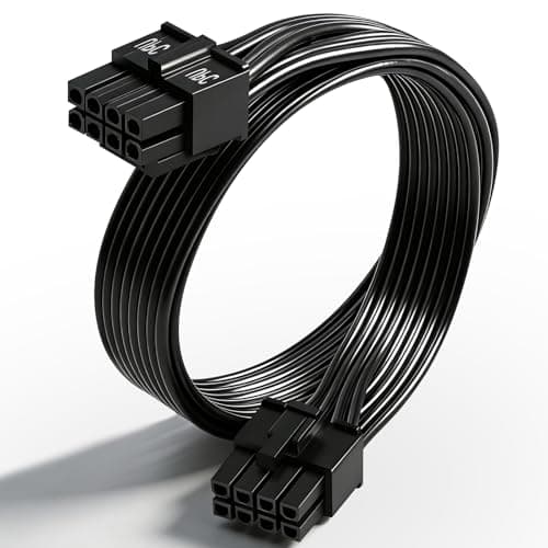Image of COMeap CPU 8 Pin Male to CPU 8 Pin (4+4 Detachable) Male EPS-12V Motherboard Power Adapter Cable for Corsair Modular Power Supply 25-inch(63cm)