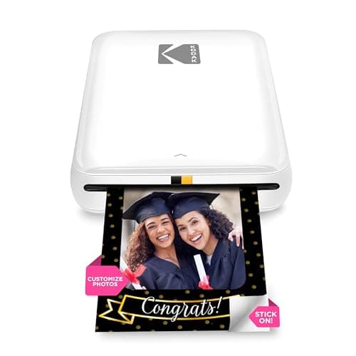 Image of KODAK Step Instant Smartphone Photo Printer, Portable Mini Color Wireless Mobile Printer, Zink 2x3” (5.1x7.5 cm) Sticky-Back Photos, Bluetooth Compatible with iOS & Android Devices, Editing App, White