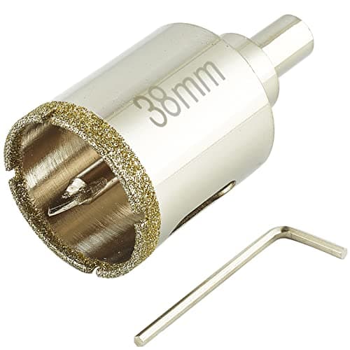 Image of DaduoRi 38mm Diamond Hole Saw with Pilot Bit, 38mm Tile Hole Cutter with Center Drill Bit for Marble, Granite, Ceramics,Porcelain Tiles, Glass,Wet Use
