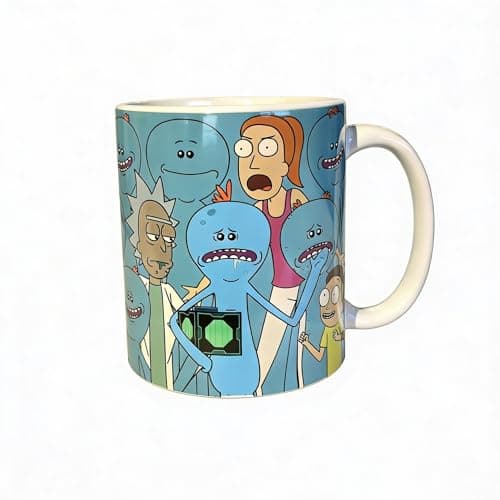 Image of Rick and Morty Heat Changing Mug 325ml – Official Adult Swim Colour Changing Coffee Mug with Rick Sanchez, Morty Smith & Mr Meeseeks – Ceramic Tea Cup