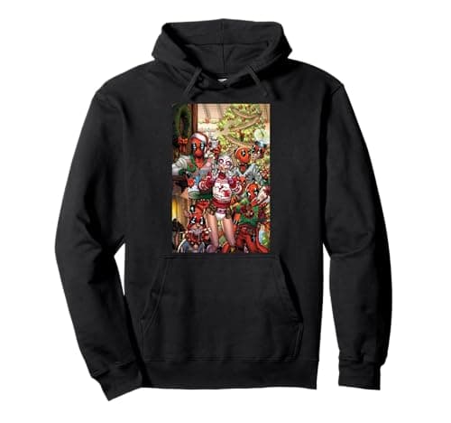 Image of Marvel Gwenpool & Deadpool Family Christmas Holiday Pullover Hoodie