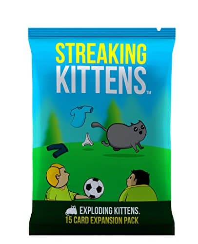 Image of Streaking Kittens Expansion Pack by Exploding Kittens - 2-5 Players - Ages 7+ - 15 Minutes to Play - Exploding Kittens Original Game Required - Party Game, Family Game Night, Kid and Adult Card Game